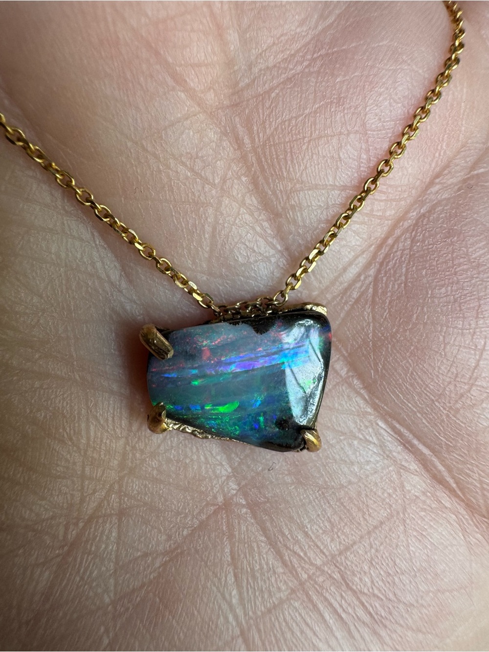 Gabrielle Velanti 14k Gold and Opal Necklace